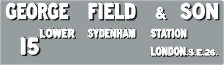 George Field & Son, Sydenham